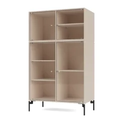 Vitrine Ripple III 69,6x117,6x38 cm, Clay-pieds Black