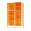 Vitrine Ripple III 69,6x117,6x38 cm, Acacia-pieds Brass