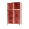 Vitrine Ripple III 69,6x117,6x38 cm, Ruby-pieds Brass