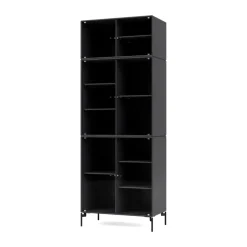 Vitrine Ripple IV 69,6x187,2x38 cm, Anthracite-pieds Black