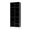 Vitrine Ripple IV 69,6x187,2x38 cm, Anthracite-pieds Brass