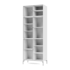 Vitrine Ripple IV 69,6x187,2x38 cm, NewWhite-pieds Chrome