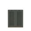 Vitrine Snö E, Green khaki, support en bouleau, dj.42 cm