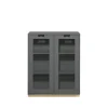 Vitrine Snö E, Storm grey, support en bouleau, dj.30 cm