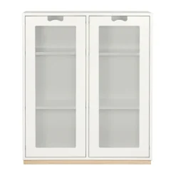 Vitrine Snö E, White,support en bouleau, dj.30 cm