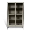 Vitrine Volt 130 cm beige, Détails en noir